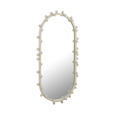 Bubbles Ivory Large Oval Wall Mirror Model: TOV-C18414