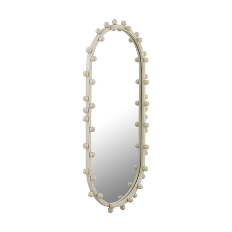 Bubbles Ivory Large Oval Wall Mirror Model: TOV-C18414
