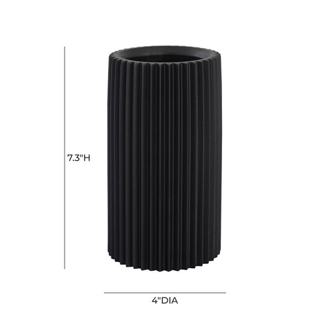 Jenna Black Concrete Table Vase Model: TOV-C18427