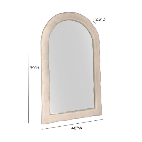 Kaia Cream Textured Floor Mirror Model: TOV-C18494