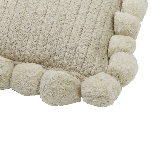 Adelyn Natural 17" Square Accent Pillow Model: TOV-C18513