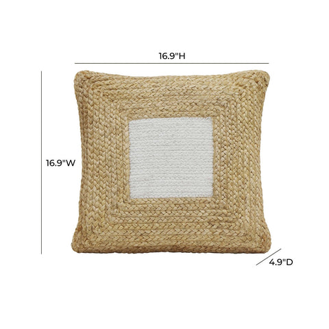 Blank Mind White Square Accent Pillow Model: TOV-C18514