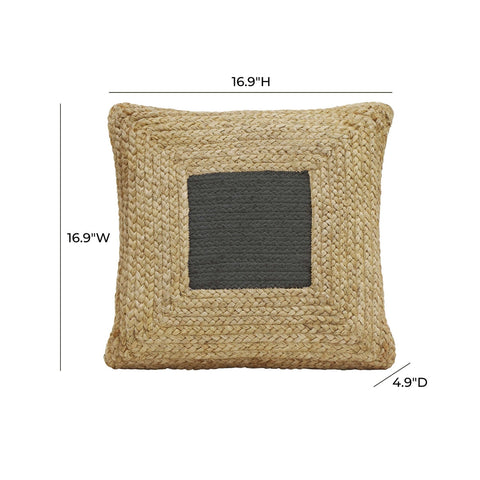 Blank Mind Black Square Accent Pillow Model: TOV-C18516