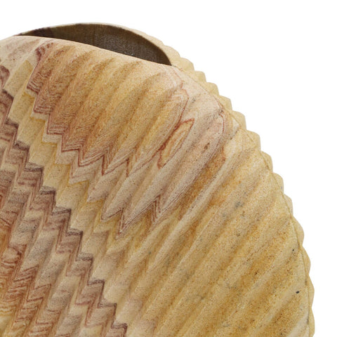 Saava Shell Stone Vase in Sandstone Model: TOV-C18520