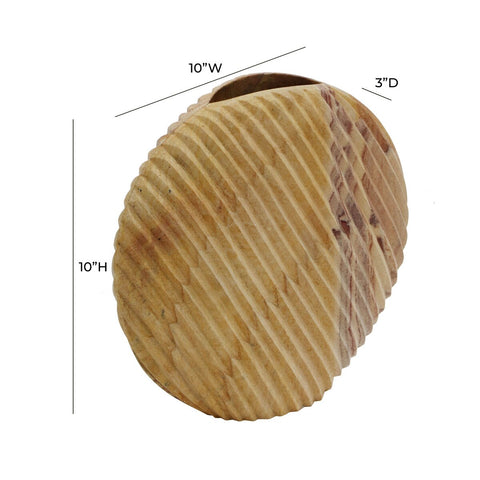 Saava Shell Stone Vase in Sandstone Model: TOV-C18520