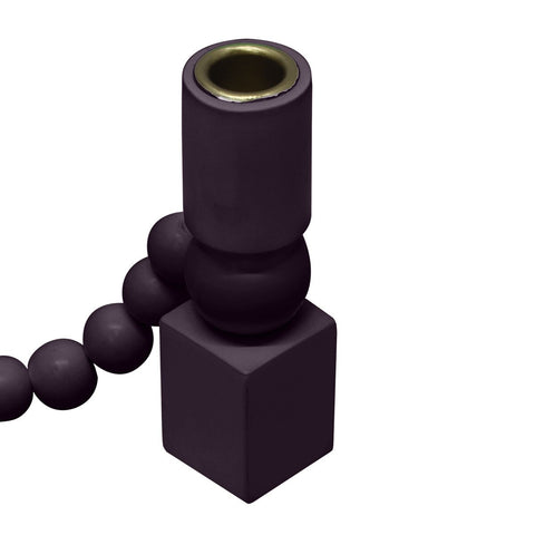 Harrison Merlot Wooden Candlestick Model: TOV-C18568