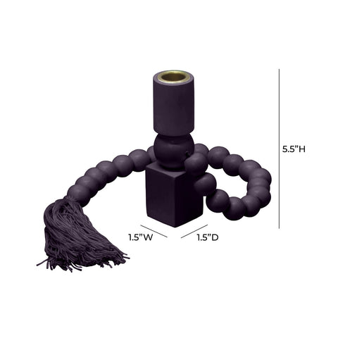 Harrison Merlot Wooden Candlestick Model: TOV-C18568