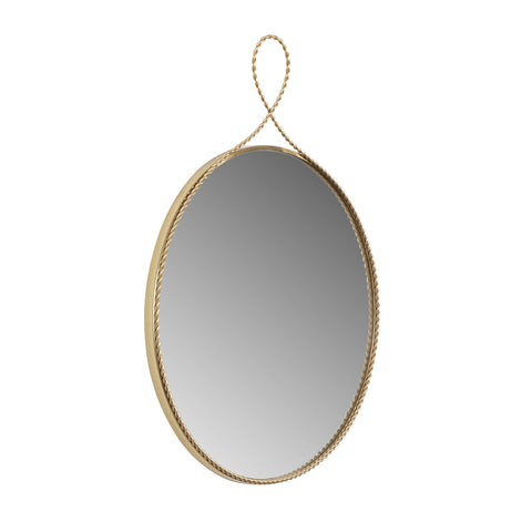 Ravina Braided Brass Round Wall Mirror Model: TOV-C18654
