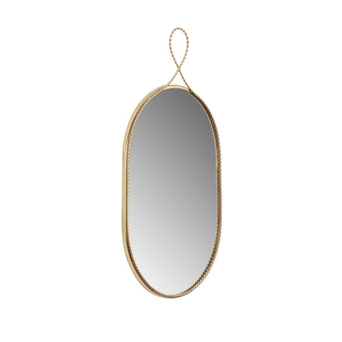 Ravina Braided Brass Oval Wall Mirror Model: TOV-C18655