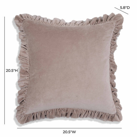 Alessia Distressed Pink Velvet Pillow Model: TOV-C18690