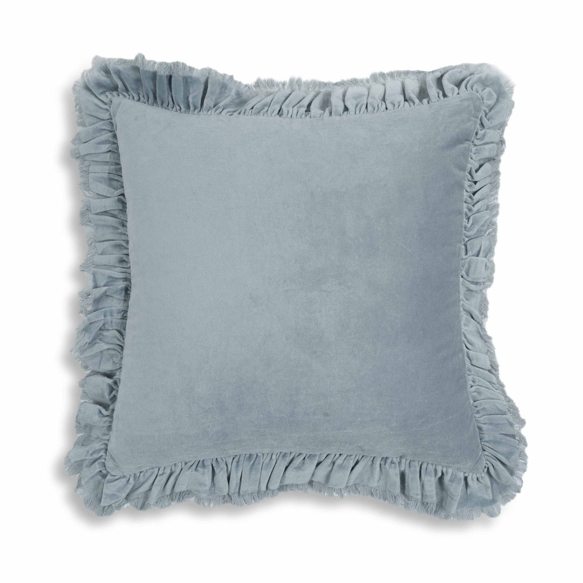 Alessia Distressed Blue Velvet Pillow Model: TOV-C18691