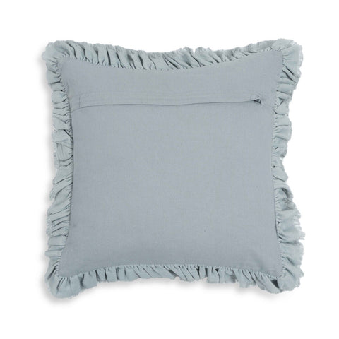 Alessia Distressed Blue Velvet Pillow Model: TOV-C18691