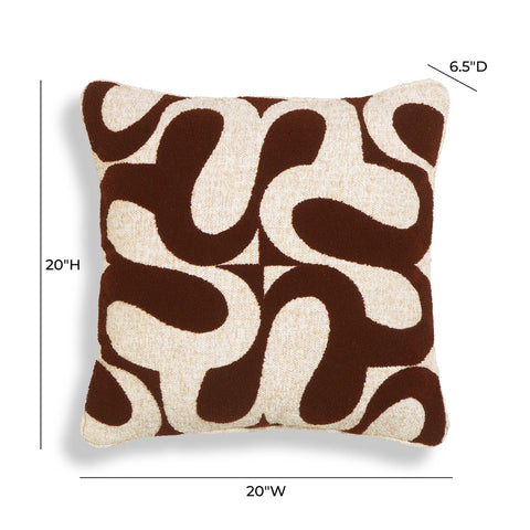 Bonney Chocolate Brown Boucle Accent Cushion Model: TOV-C18727