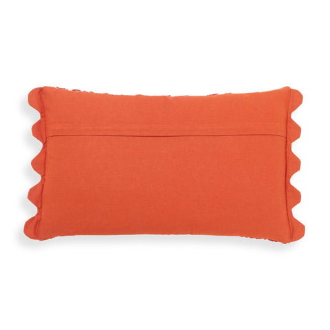 Portia Orange Embroidered Cotton Flex 20" x 12" Accent Cushion Model: TOV-C18740