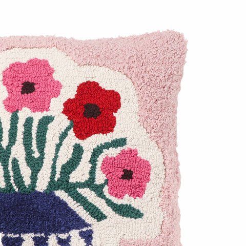 Blossom Tufted Cotton 20" Square Accent Pillow Model: TOV-C18743