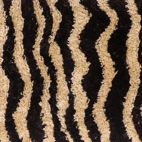 Zebra Brown Striped Tufted Bench Model: TOV-C18748