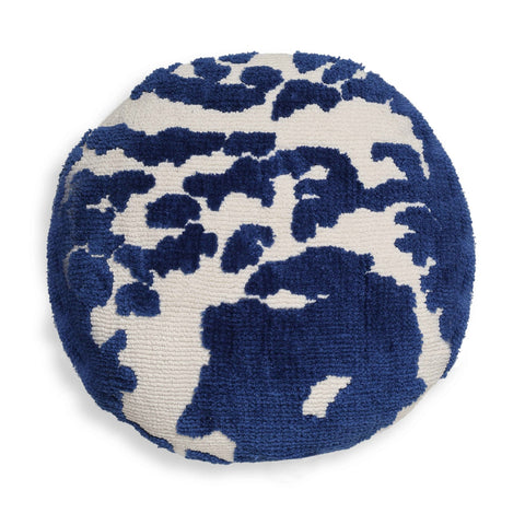 Coast Royal Blue Tufted 20" Round Pillow Model: TOV-C18778