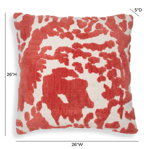Coast Coral Pink Tufted 26" Square Pillow Model: TOV-C18779