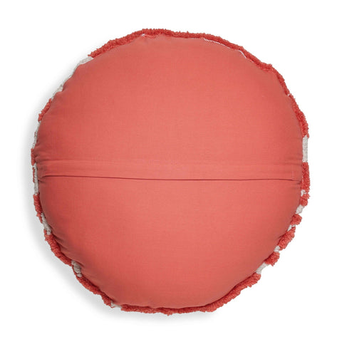 Coast Coral Pink Tufted 20" Round Pillow Model: TOV-C18780