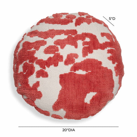 Coast Coral Pink Tufted 20" Round Pillow Model: TOV-C18780