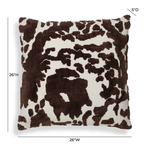 Coast Chocolate Brown Tufted 26" Square Pillow Model: TOV-C18781