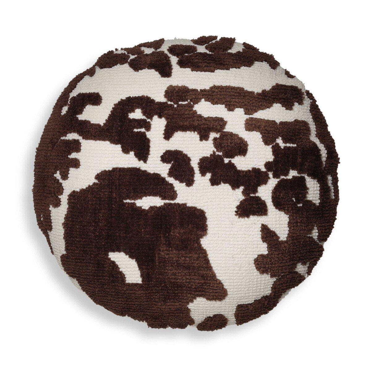 Coast Chocolate Brown Tufted 20" Round Pillow Model: TOV-C18782