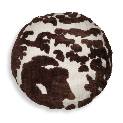 Coast Chocolate Brown Tufted 20" Round Pillow Model: TOV-C18782