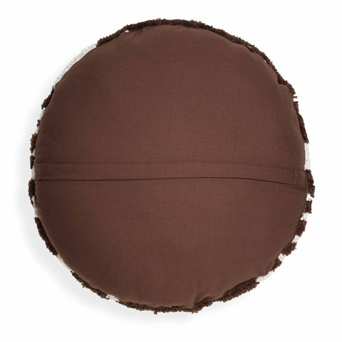 Coast Chocolate Brown Tufted 20" Round Pillow Model: TOV-C18782