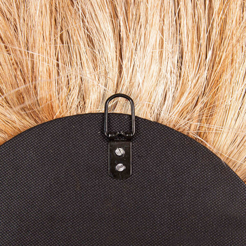 Tribal Natural Abaca Grass Oval Wall Mirror Model: TOV-C21005