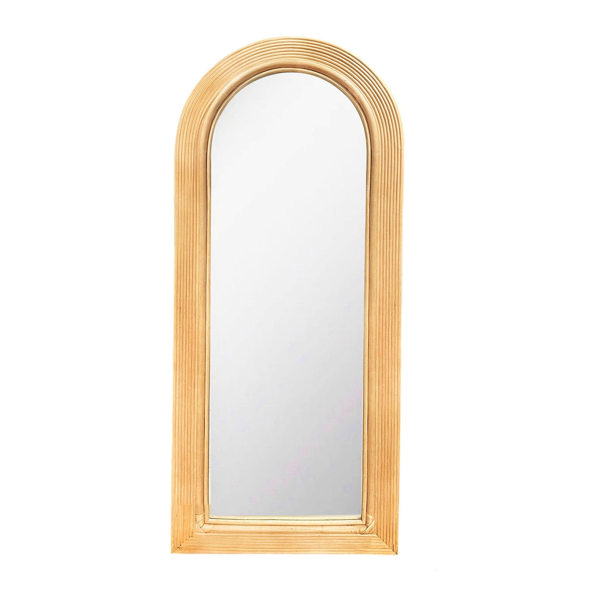 Tanya Natural Rattan 70" Floor Mirror Model: TOV-C54314