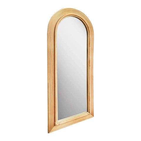 Tanya Natural Rattan 70" Floor Mirror Model: TOV-C54314