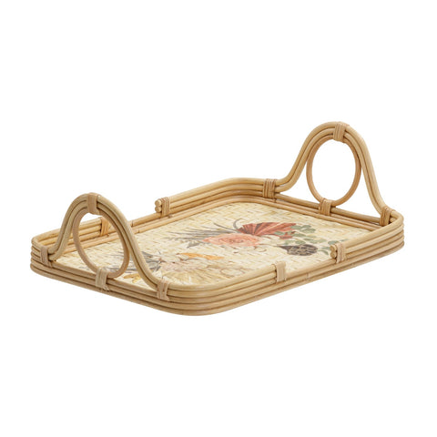 Corey Floral Bamboo Tray Model: TOV-C54429
