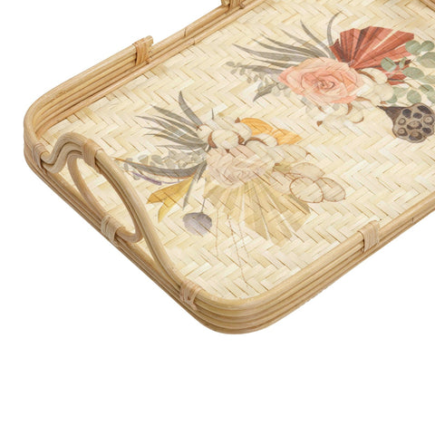 Corey Floral Bamboo Tray Model: TOV-C54429