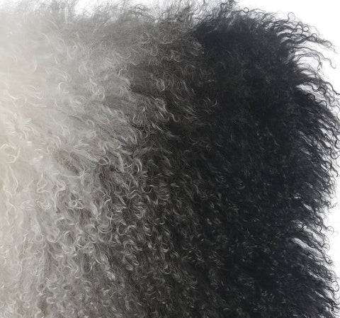 Tibetan Sheep Pillow White to Black Model: TOV-C5700