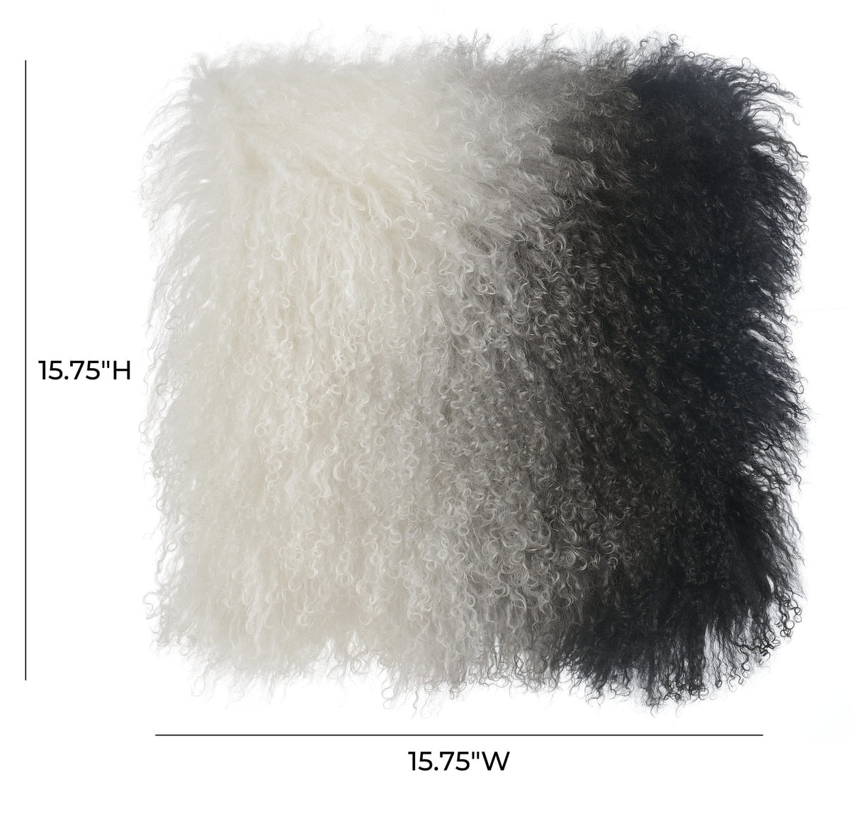Tibetan Sheep Pillow White to Black Model: TOV-C5700