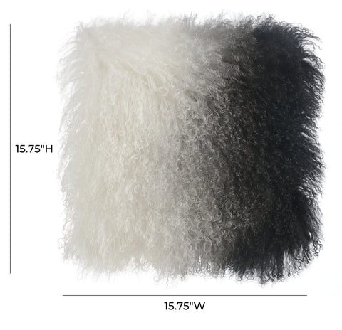 Tibetan Sheep Pillow White to Black Model: TOV-C5700