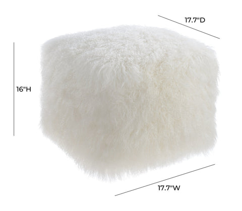 Tibetan Sheep White Pouf Model: TOV-C5709