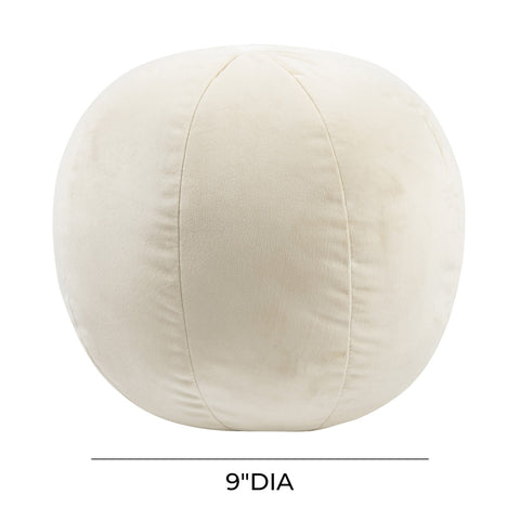Boba 9" Cream Velvet Pillow Model: TOV-C68170