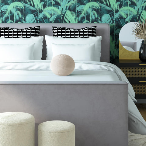 Boba 14" Cream Velvet Pillow Model: TOV-C68173