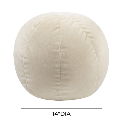 Boba 14" Cream Velvet Pillow Model: TOV-C68173