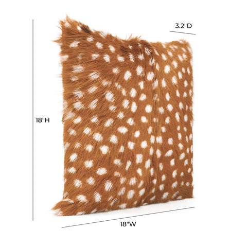 Amber 18" Genuine Goatskin Square Pillow Model: TOV-C68532
