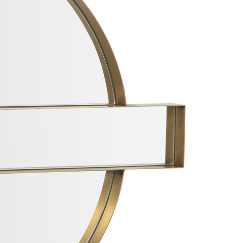 Carri Gold Round Wall Mirror Model: TOV-C68606