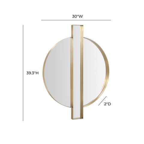 Carri Gold Round Wall Mirror Model: TOV-C68606