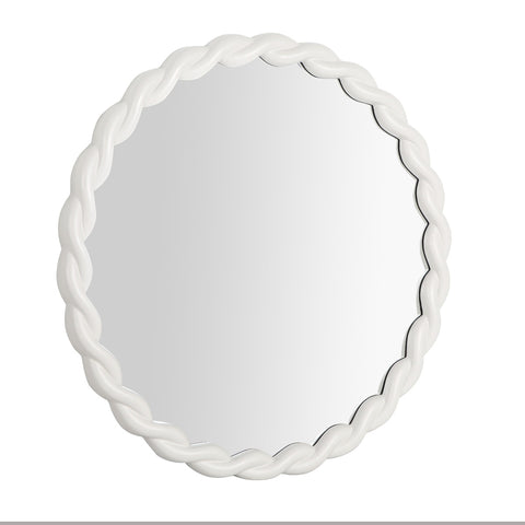 Agnes Cream Round Mirror Model: TOV-C68813