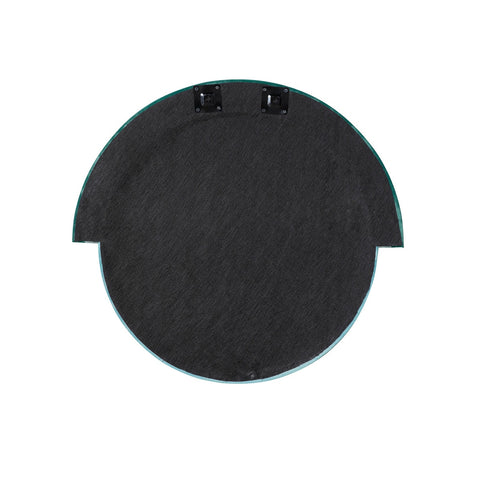 Lally Aqua Velvet Round Wall Mirror Model: TOV-C68834