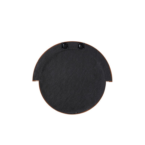 Lally Terracotta Velvet Round Wall Mirror Model: TOV-C68836