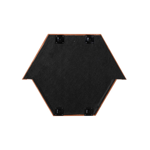 Lally Terracotta Velvet Prism Wall Mirror Model: TOV-C68837