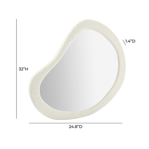 Klaryss Teardrop Boucle Mirror Model: TOV-C68851