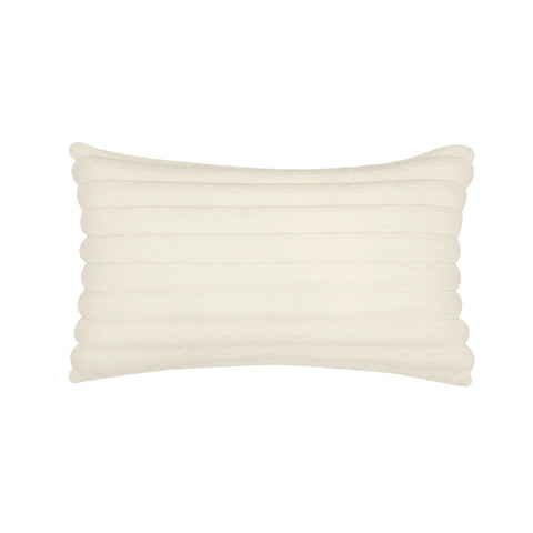 Furry Cream Vegan Fur Rectangular Accent Pillow Model: TOV-C68931