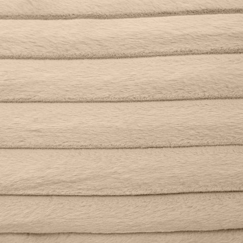 Furry Taupe Vegan Fur Square Accent Pillow Model: TOV-C68934